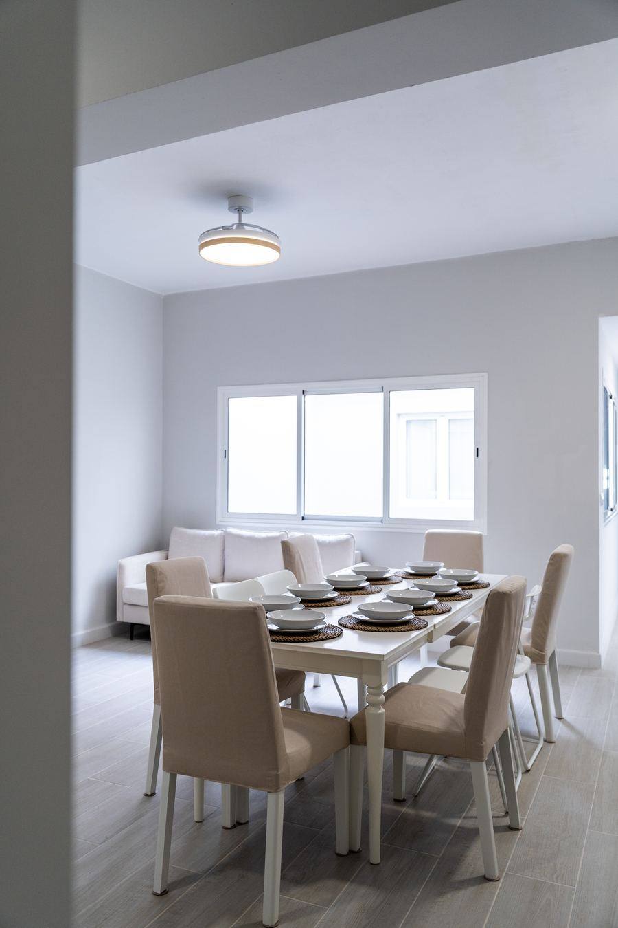 Dining area and sofa