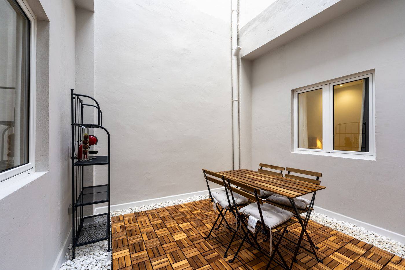 Inner patio seating area